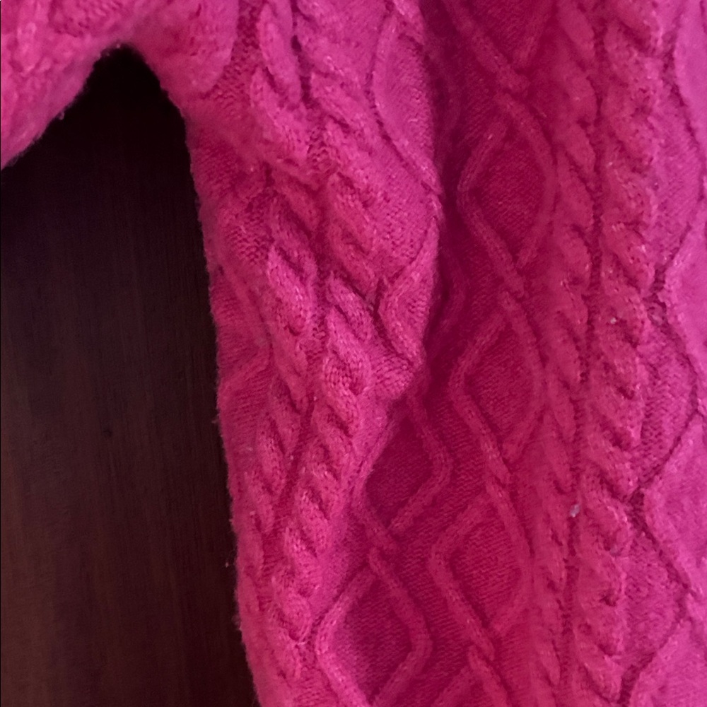 Talbots Vibrant Pink Button-Up Cardigan - Picture 3 of 6
